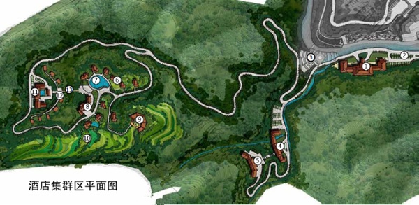 北帝山旅游区酒店集群区